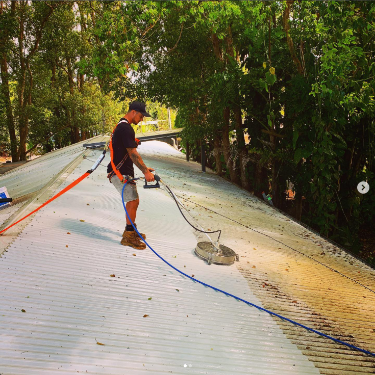 Driveway pressure cleaning